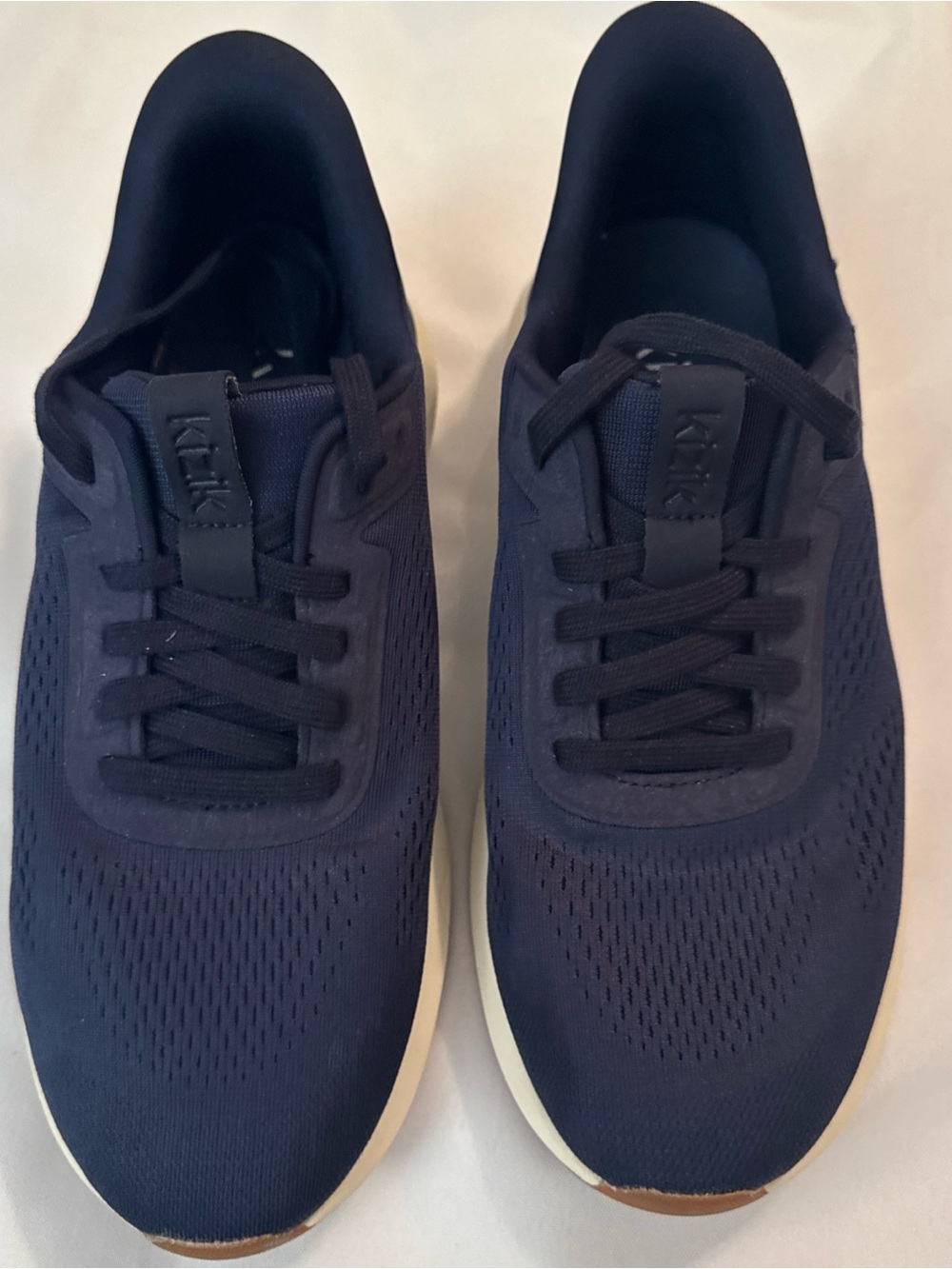 Kizik Men’s Navy Knit Lace-Up Sneakers